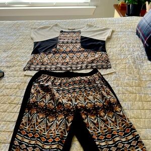 Super cute matching top and pants by Miss Me!